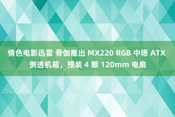 情色电影迅雷 骨伽推出 MX220 RGB 中塔 ATX 侧透机箱，预装 4 颗 120mm 电扇