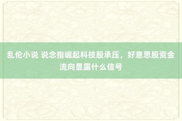 乱伦小说 说念指崛起科技股承压，好意思股资金流向显露什么信号