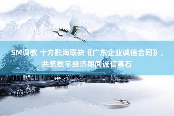 SM调教 十方融海联袂《广东企业诚信合同》，共筑数字经济期间诚信基石