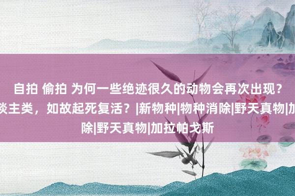 自拍 偷拍 为何一些绝迹很久的动物会再次出现？是遁入东谈主类，如故起死复活？|新物种|物种消除|野天真物|加拉帕戈斯