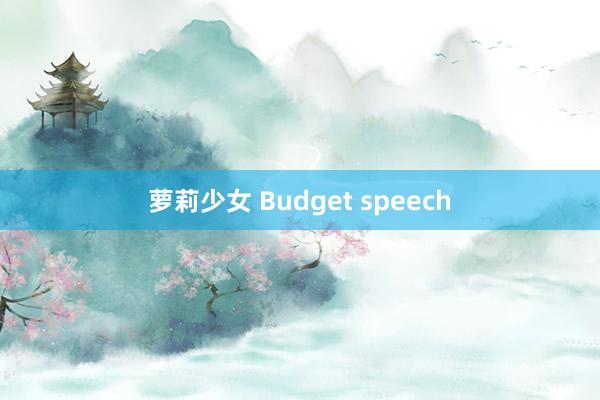 萝莉少女 Budget speech